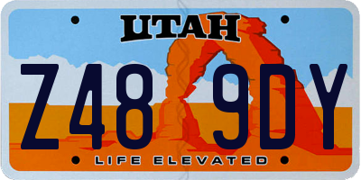 UT license plate Z489DY