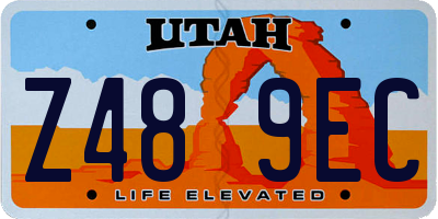 UT license plate Z489EC