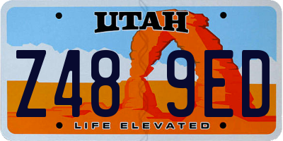 UT license plate Z489ED