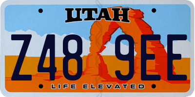 UT license plate Z489EE