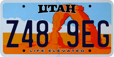 UT license plate Z489EG