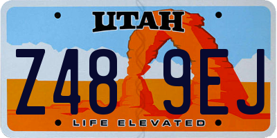 UT license plate Z489EJ