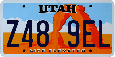 UT license plate Z489EL