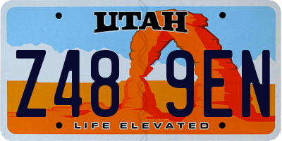 UT license plate Z489EN