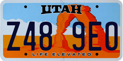 UT license plate Z489EO