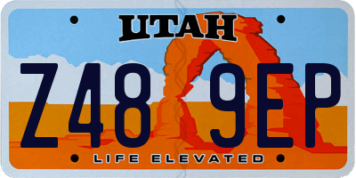 UT license plate Z489EP