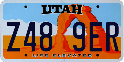 UT license plate Z489ER