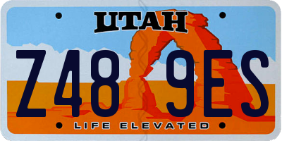 UT license plate Z489ES
