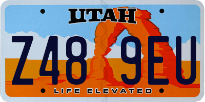 UT license plate Z489EU