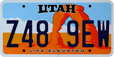 UT license plate Z489EW