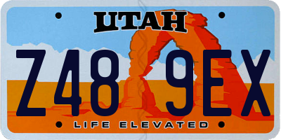 UT license plate Z489EX
