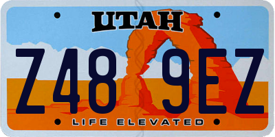 UT license plate Z489EZ