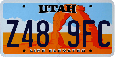 UT license plate Z489FC