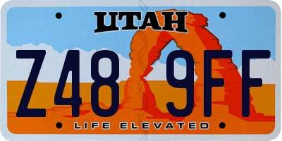 UT license plate Z489FF