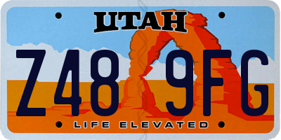 UT license plate Z489FG