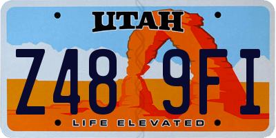 UT license plate Z489FI