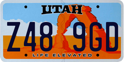 UT license plate Z489GD