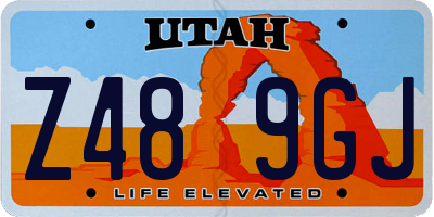 UT license plate Z489GJ