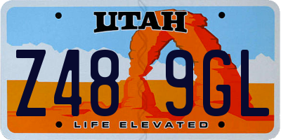UT license plate Z489GL