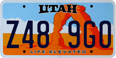 UT license plate Z489GO