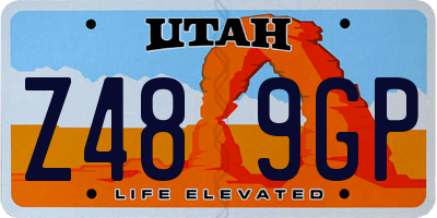 UT license plate Z489GP