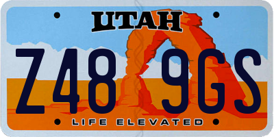 UT license plate Z489GS