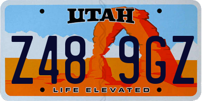 UT license plate Z489GZ