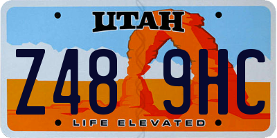 UT license plate Z489HC