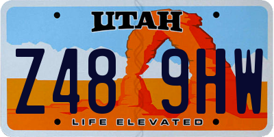 UT license plate Z489HW