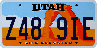 UT license plate Z489IE