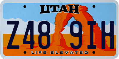 UT license plate Z489IH