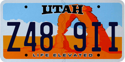 UT license plate Z489II