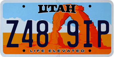 UT license plate Z489IP