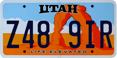 UT license plate Z489IR