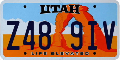 UT license plate Z489IV