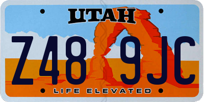 UT license plate Z489JC