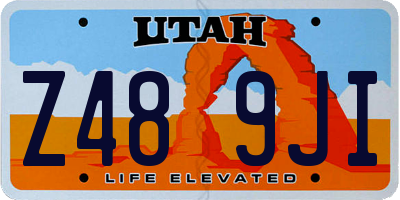 UT license plate Z489JI