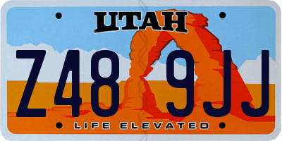 UT license plate Z489JJ