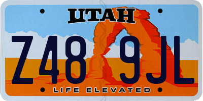 UT license plate Z489JL