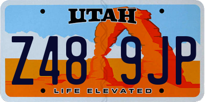 UT license plate Z489JP