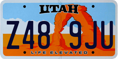 UT license plate Z489JU