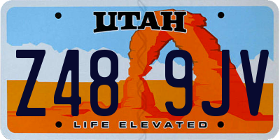 UT license plate Z489JV