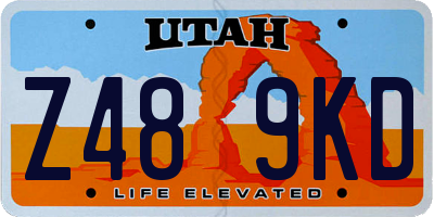 UT license plate Z489KD