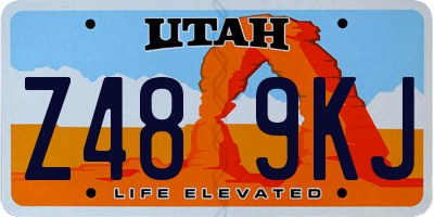 UT license plate Z489KJ
