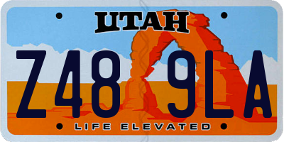 UT license plate Z489LA