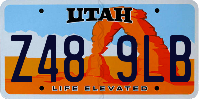 UT license plate Z489LB