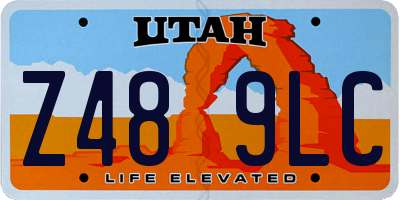 UT license plate Z489LC