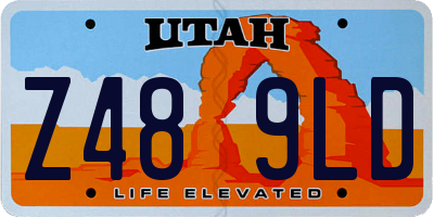 UT license plate Z489LD