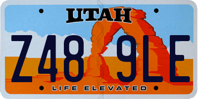 UT license plate Z489LE