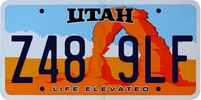 UT license plate Z489LF